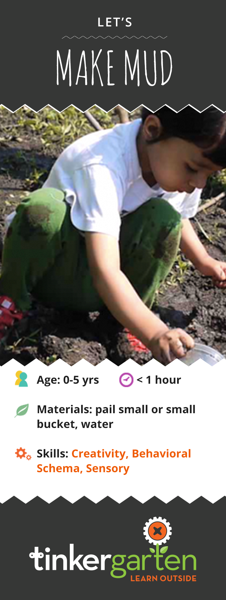Make a Mud Pie - Tinkergarten outdoor activities where kids learn through  play